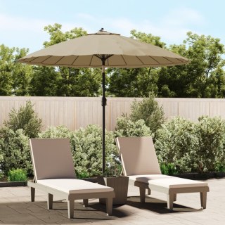 VidaXL Parasol ogrodowy na słupku aluminiowym, 270 cm, taupe