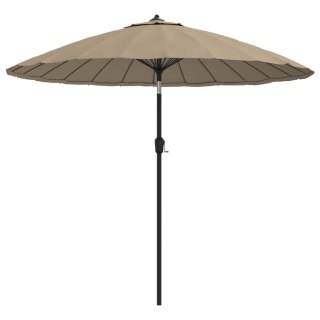 VidaXL Parasol ogrodowy na słupku aluminiowym, 270 cm, taupe