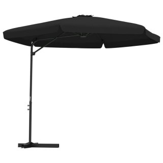 VidaXL Parasol ogrodowy na stalowym słupku, 300 cm, czarny