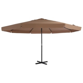 VidaXL Parasol ogrodowy na słupku aluminiowym, 500 cm, taupe