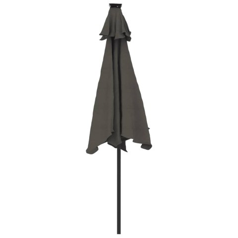 VidaXL Parasol ogrodowy na stalowym słupku, antracyt, 225x225x212 cm