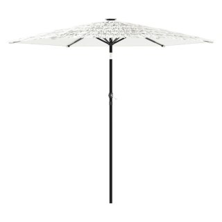 VidaXL Parasol ogrodowy na stalowym słupku, biały, 268x268x226 cm