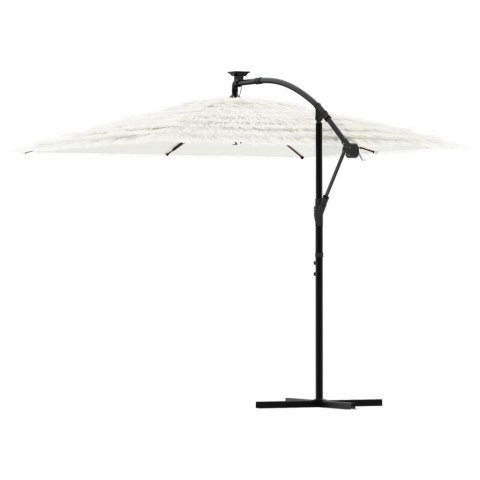 VidaXL Parasol ogrodowy na stalowym słupku, biały, 269x269x235 cm