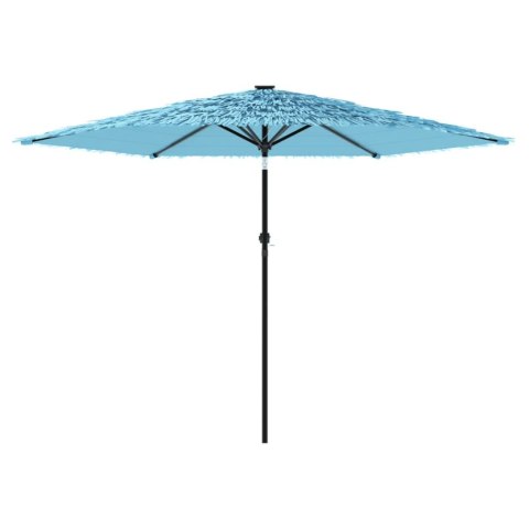 VidaXL Parasol ogrodowy na stalowym słupku, niebieski, 288x288x225 cm