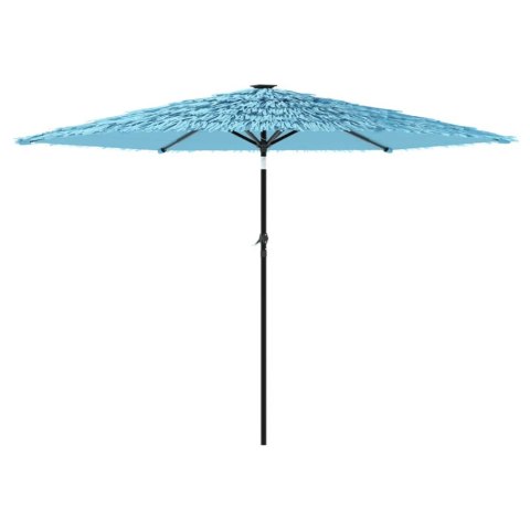 VidaXL Parasol ogrodowy na stalowym słupku, niebieski, 288x288x225 cm