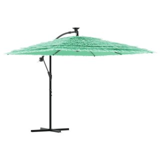 VidaXL Parasol ogrodowy na stalowym słupku, zielony, 246x246x230 cm