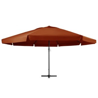 VidaXL Parasol ogrodowy na słupku aluminiowym, 600 cm, terakota