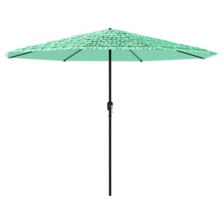 VidaXL Parasol ogrodowy na stalowym słupku, zielony, 388x388x248 cm