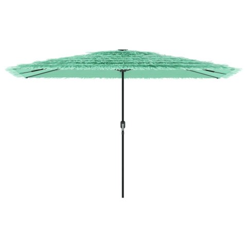 VidaXL Parasol ogrodowy na stalowym słupku, zielony, 388x388x248 cm