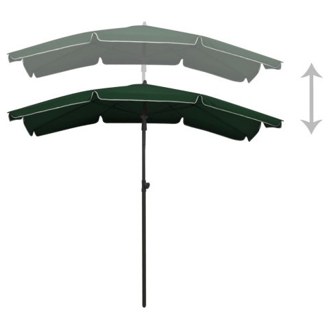 VidaXL Parasol ogrodowy na słupku, 200x130 cm, zielony