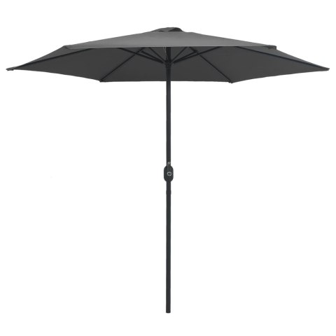 VidaXL Parasol ogrodowy na słupku aluminiowym, 270x246 cm, antracytowy