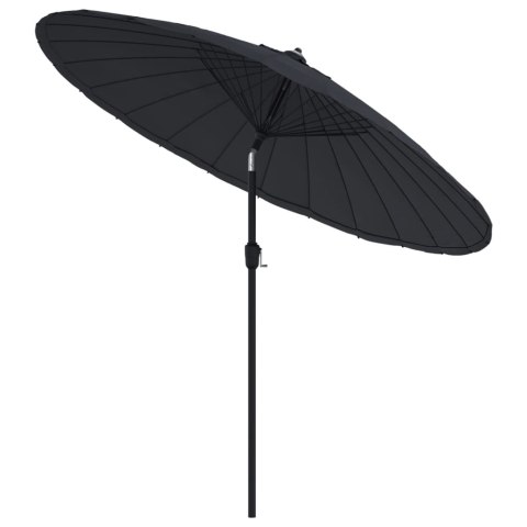 VidaXL Parasol ogrodowy na słupku aluminiowym, 270 cm, czarny