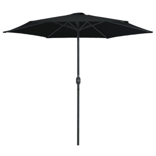 VidaXL Parasol ogrodowy na słupku aluminiowym, 270x246 cm, czarny