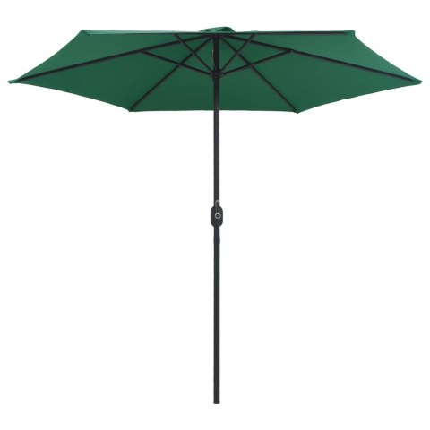 VidaXL Parasol ogrodowy na słupku aluminiowym, 270x246 cm, zielony