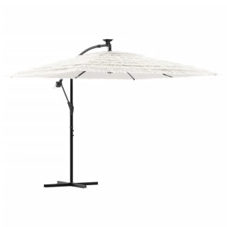 VidaXL Parasol ogrodowy na stalowym słupku, biały, 246x246x230 cm