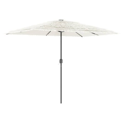 VidaXL Parasol ogrodowy na stalowym słupku, biały, 300x200x250 cm