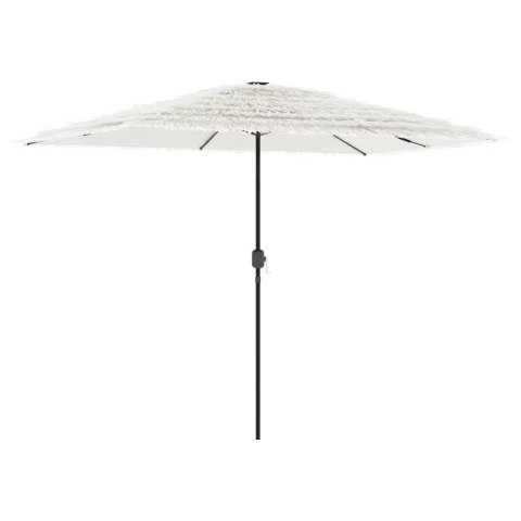 VidaXL Parasol ogrodowy na stalowym słupku, biały, 300x200x250 cm