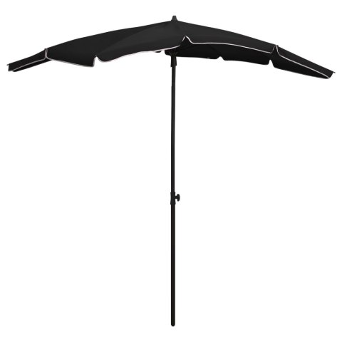 VidaXL Parasol ogrodowy na słupku, 200x130 cm, czarny