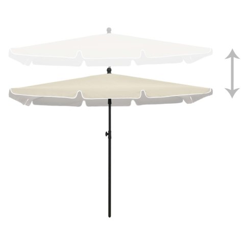 VidaXL Parasol ogrodowy na słupku, 210x140 cm, piaskowy