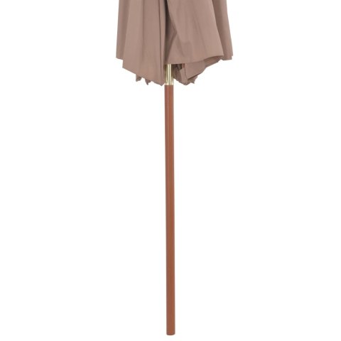 VidaXL Parasol ogrodowy z podwójnym daszkiem, 270 cm, taupe