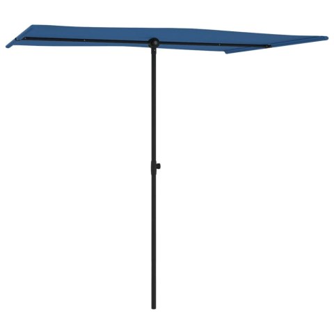 VidaXL Parasol ogrodowy na słupku aluminiowym, 2x1,5 m, błękit lazur