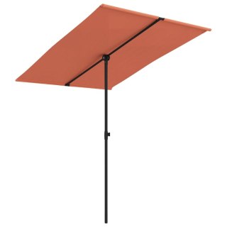 VidaXL Parasol ogrodowy na słupku aluminiowym, 2x1,5 m, terakota