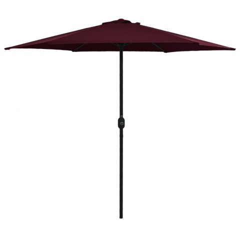 VidaXL Parasol ogrodowy na słupku aluminiowym, 270x246 cm, bordowy