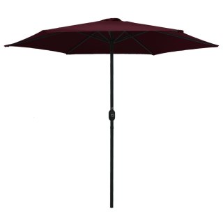 VidaXL Parasol ogrodowy na słupku aluminiowym, 270x246 cm, bordowy