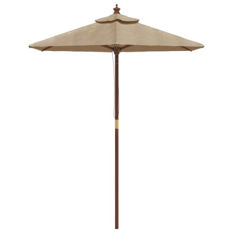 VidaXL Parasol ogrodowy na drewnianym słupku, taupe, 196x231 cm