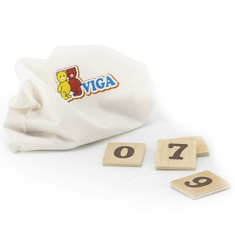 VIGA Drewniany Zegar Nauka Zegara Czasu Montessori Viga Toys