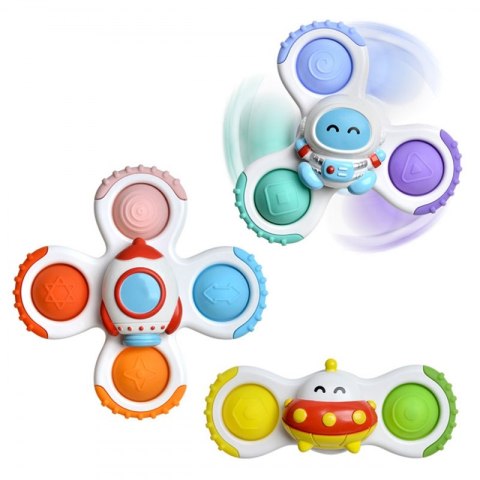 WOOPIE BABY Spinner Zabawka Sensoryczna Rakieta Kosmita Ufo 3 szt. Woopie