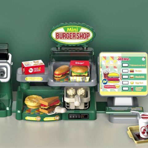 WOOPIE Sklep Restauracja Fast Food Mini Burger Shop 35 el. Woopie