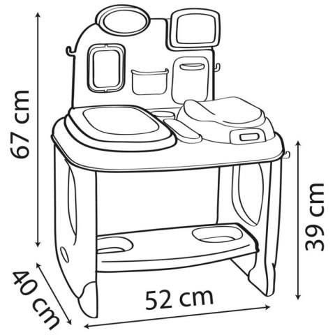 SMOBY Baby Care Centrum Medyczne Opieki dla Lalek z Elektronicznym Tabletem + 24 akc. Smoby