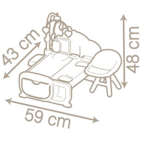 SMOBY Baby Nurse Elektroniczny Duży Kącik Opiekunki dla Lalki 19 akcesoriów Smoby