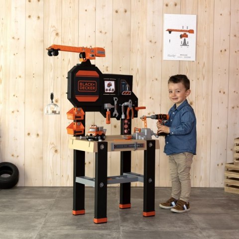 SMOBY Black&Decker Warsztat z dźwigiem + 94 Akcesoria Smoby