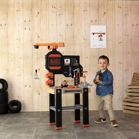 SMOBY Black&Decker Warsztat z dźwigiem + 94 Akcesoria Smoby