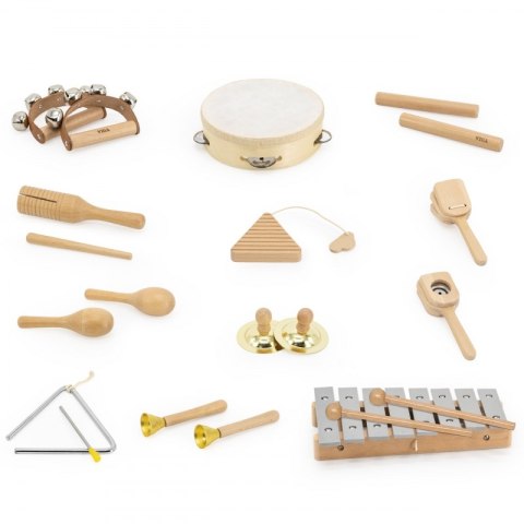 VIGA Drewniana Tablica Muzyczna Zestaw 12 Instrumentów Perkusyjnych Viga Toys