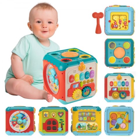 WOOPIE BABY Wielofunkcyjna Kostka Aktywności Montessori 6w1 - 18m+ Woopie