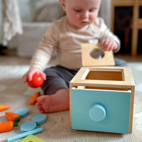 WOOPIE GREEN Drewniana Szuflada Edukacyjna Sorter Montessori Woopie