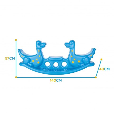 WOOPIE Bujak Wieloosobowy Dino Huśtawka Równoważna Niebieska Woopie