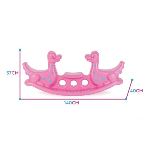 WOOPIE Bujak Wieloosobowy Dino Huśtawka Równoważna Różowa Woopie