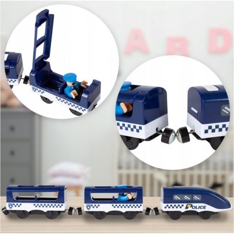 WOOPIE Electric Train Car Track Police Station Helicopter Cars 92 pcs. Woopie