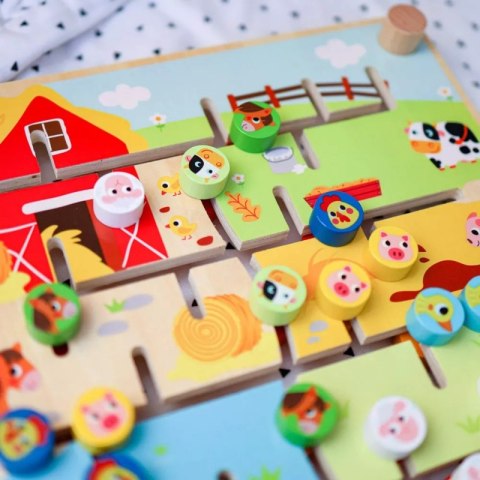 TOOKY TOY Interaktywna Tablica Edukacyjna Sorter Montessori Zwierzątka i Alfabet Tooky Toy