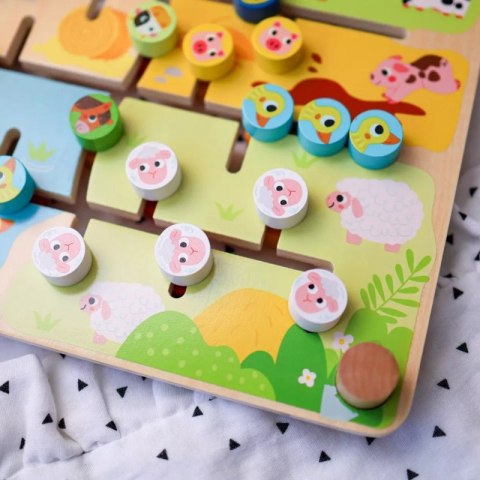 TOOKY TOY Interaktywna Tablica Edukacyjna Sorter Montessori Zwierzątka i Alfabet Tooky Toy