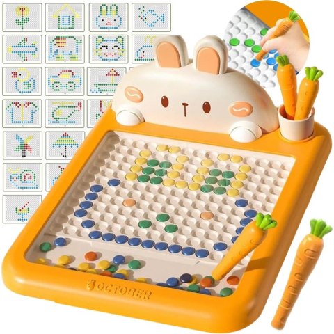 WOOPIE Tablica Magnetyczna Montessori MagPad Do Rysowania Królik Marchewka Woopie