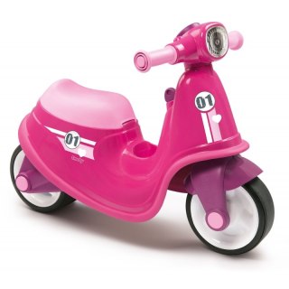 SMOBY Różowy jeździk skuter Ciche koła Pink Scooter Smoby