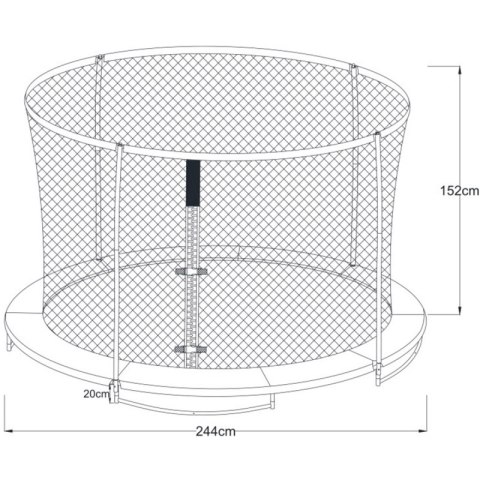 Axi Trampolina Bostonn 244 cm + Siatka AXI