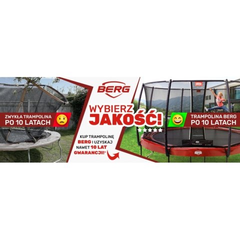 BERG Trampolina Favorit Gray 430 cm + Siatka Bezpieczeństwa Comfort + Gra Zręcznościowo Logiczna LEVELS Berg