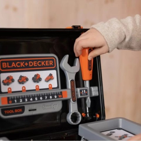 SMOBY Black & Decker Walizka z Narzędziami + Samochód w Częściach Smoby