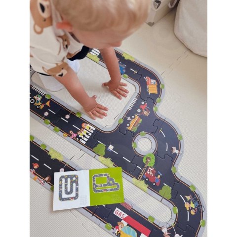 TOOKY TOY Droga Puzzle dla Dzieci Autostrada Makieta 21 el. Certyfikat FSC Tooky Toy